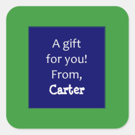 Groene en Navy aangepaste kinderen cadeau Stickers