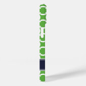 Groene en Navy Preppy Links Monogram Case-Mate iPhone Case (Achterkant / Rechts)