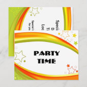 Groene en Oranje sterren Kaart (Voorkant / Achterkant)