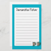 Groene en Oranje tweekleppige vis Briefpapier (Voorkant / Achterkant)