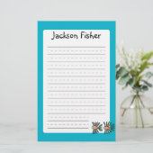 Groene en Oranje tweekleppige vis Briefpapier (Staand voorkant)