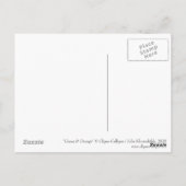 Groene en Oranje zomerbloemen Briefkaart (Achterkant)