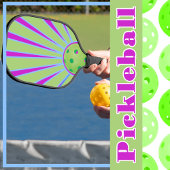 Groene en Paarse kleurrijke Sunshine Sunburst Pickleball Paddle