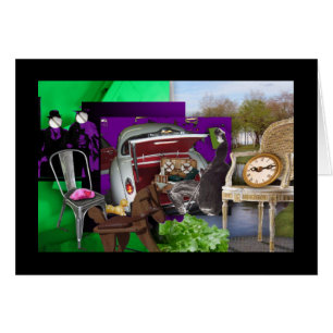 Groene en paarse picknick