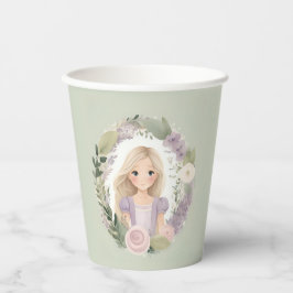 Groene en Paarse Rapunzel Papieren Bekers