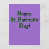 Groene en Paarse St. Patrick's Day shirten Briefkaart (Voorkant)
