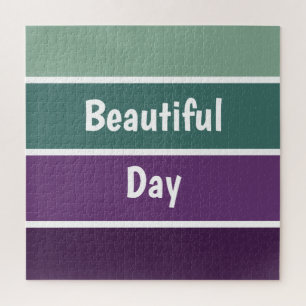 Groene en Paarse strepen Legpuzzel