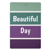 Groene en Paarse strepen Mini Klembord (Achterkant)