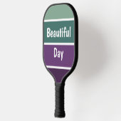 Groene en Paarse strepen Pickleball Paddle (Links)