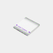 Groene en Paarse strepen; vierkantjes, diamanten,  Post-it® Notes (Schuin)