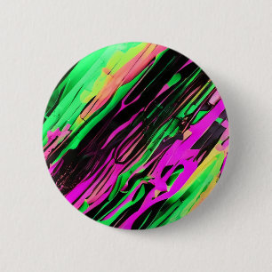 Groene en Paarse Swirl Art Ronde Button 5,7 Cm