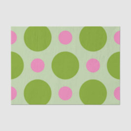 GROENE EN PINK GROTE POLKA DOTS TISSUEPAPIER