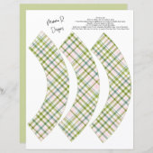 GROENE EN PINKPLAIDE KAPITENWRAPPEN (Voorkant / Achterkant)