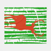 Groene en rode bosbos Fleece Blanket (Voorkant (Horizontaal))