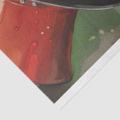 Groene en Rode Circus Ring Leider Decoupage Tissuepapier (Detail)