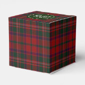 Groene en Rode Clan Stewart Plaid Favor Gift Box Bedankdoosjes (Achterkant)