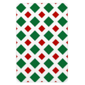 Groene en rode diamanten op wit magneet (Verticaal)