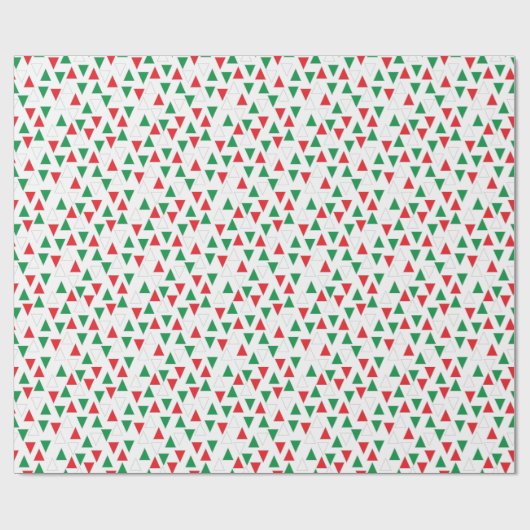 Groene en rode geometrische vakantie cadeaupapier (Vlak)