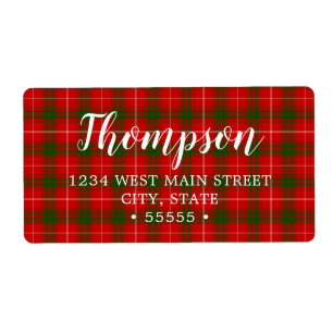 Groene en Rode Hertog van Rothesay Tartan Etiket