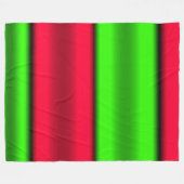 Groene en rode horizontale strepen fleece deken (Voorkant (Horizontaal))
