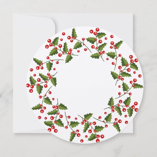 Groene en rode kerst — Grote uitnodiging (Achterkant)