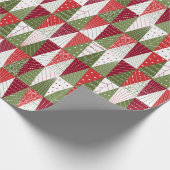 Groene en rode kerstbomen cadeaupapier (Hoek)