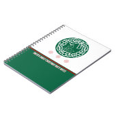 groene en rode kerstkrans en hulstbes notitieboek (Linkerzijde)