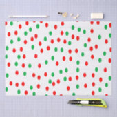 Groene en rode kerststippen tissuepapier (Craft)