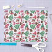 Groene en rode kerstsymbolen tissuepapier (Craft)