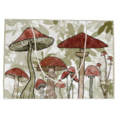 Groene en rode paddenstoelen groot cadeauzakje (Achterkant)