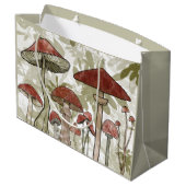 Groene en rode paddenstoelen groot cadeauzakje (Achterkant Gekanteld)