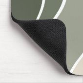 Groene en rode retro stijl golven ontwerp muismat (Hoek)