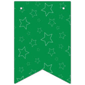 Groene en rode sterren Bunting Banner (Tweede vlag)