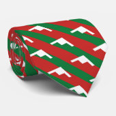 Groene en Rode Streep B-21 Bomber Patroon Kerstmis Stropdas (Opgerold)
