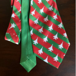 Groene en rode streep F-15E Patroonkerstmis Stropdas