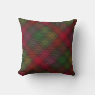 Groene en rode tartan. werpkussen kussen