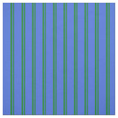 Groene en Royal Blue Lines Stof (Swatch)