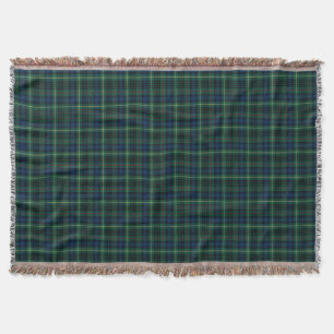Groene en Royal Blue Stewart Clan Hunting Plaid Deken