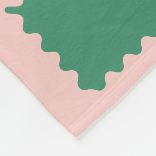 Groene en Roze Groovy Check Fleece Deken (Hoek)