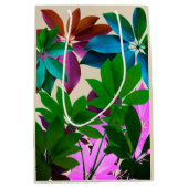 Groene en roze lederen tas medium cadeauzakje (Voorkant)