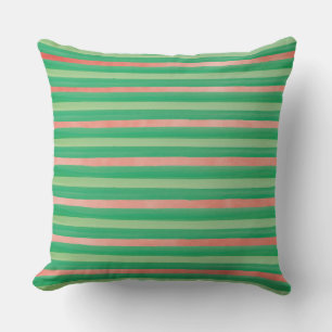 Groene en roze Stripe buitenste Pillow Buitenkussen