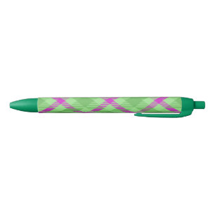 Groene en roze Tartan Pen