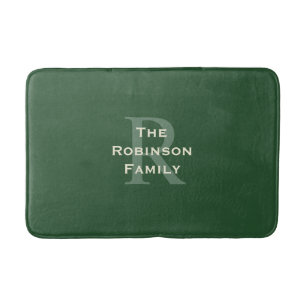 Groene en Tan familienaam Classic Monogrammed Badmat