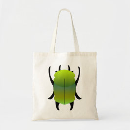 Groene en Teal Verlopende Kever Tote Bag