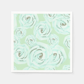 Groene en turquoise slagroom servetten