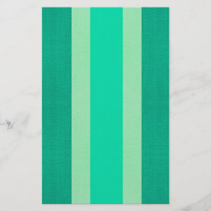 Groene en Turquoise Stripes Briefpapier