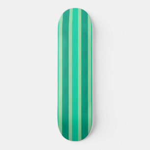 Groene en Turquoise Stripes Skateboard