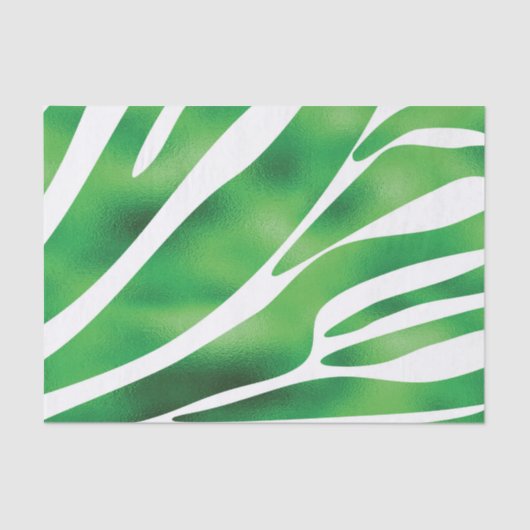 Groene en witte Abstracte strepen Tissuepapier (Voorkant)