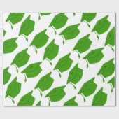 GROENE EN WITTE AFSTUDEREN WRAPPELPAPIER CADEAUPAPIER (Vlak)