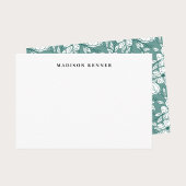 Groene en witte bloembladeren achtergrond bedankkaart